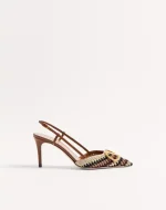 Valentino Vlogo Signature Slingback Pump With Crochet Embroidery 80Mm